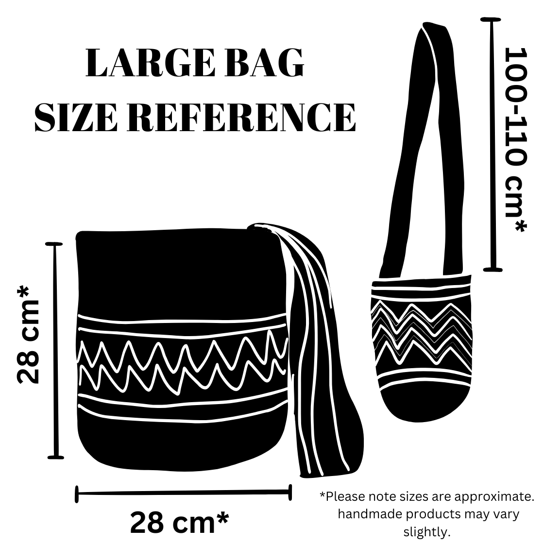 Handmade Navy Blue & White Patterned Crochet Handbag