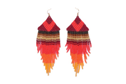 Red Medusa Earrings