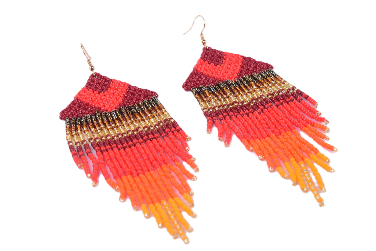 Red Medusa Earrings