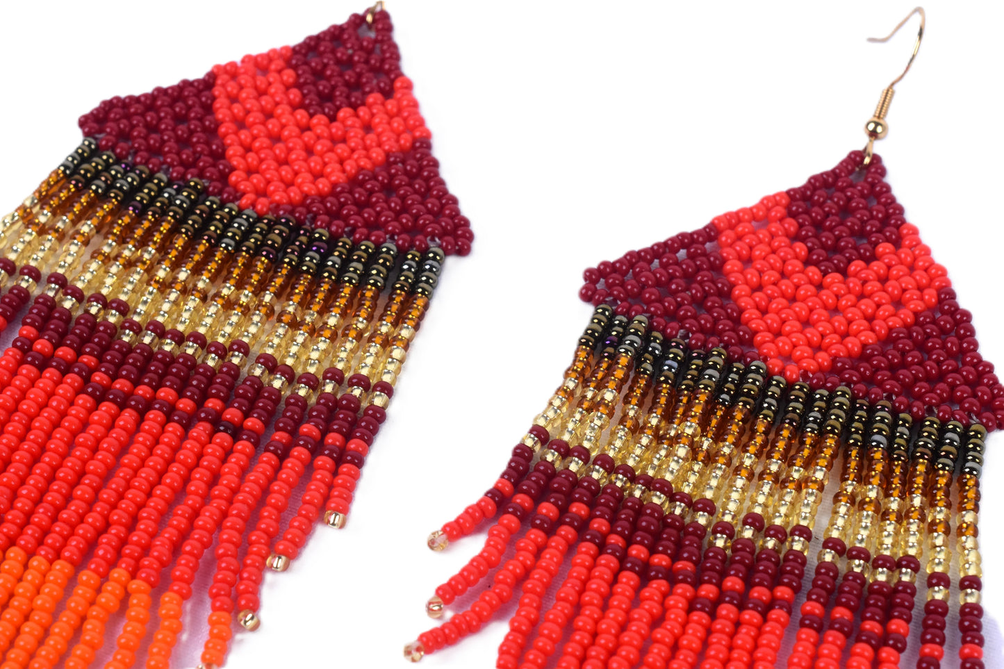 Red Medusa Earrings