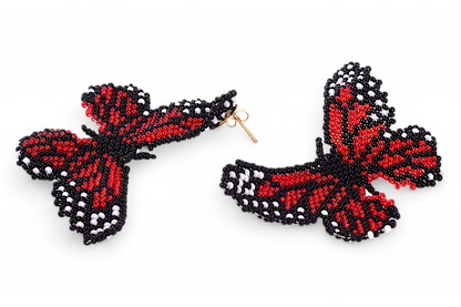 Large Red Butterfly Earing