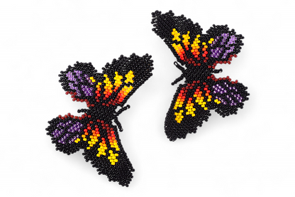 Large Black & Yellow Butterfly Earings