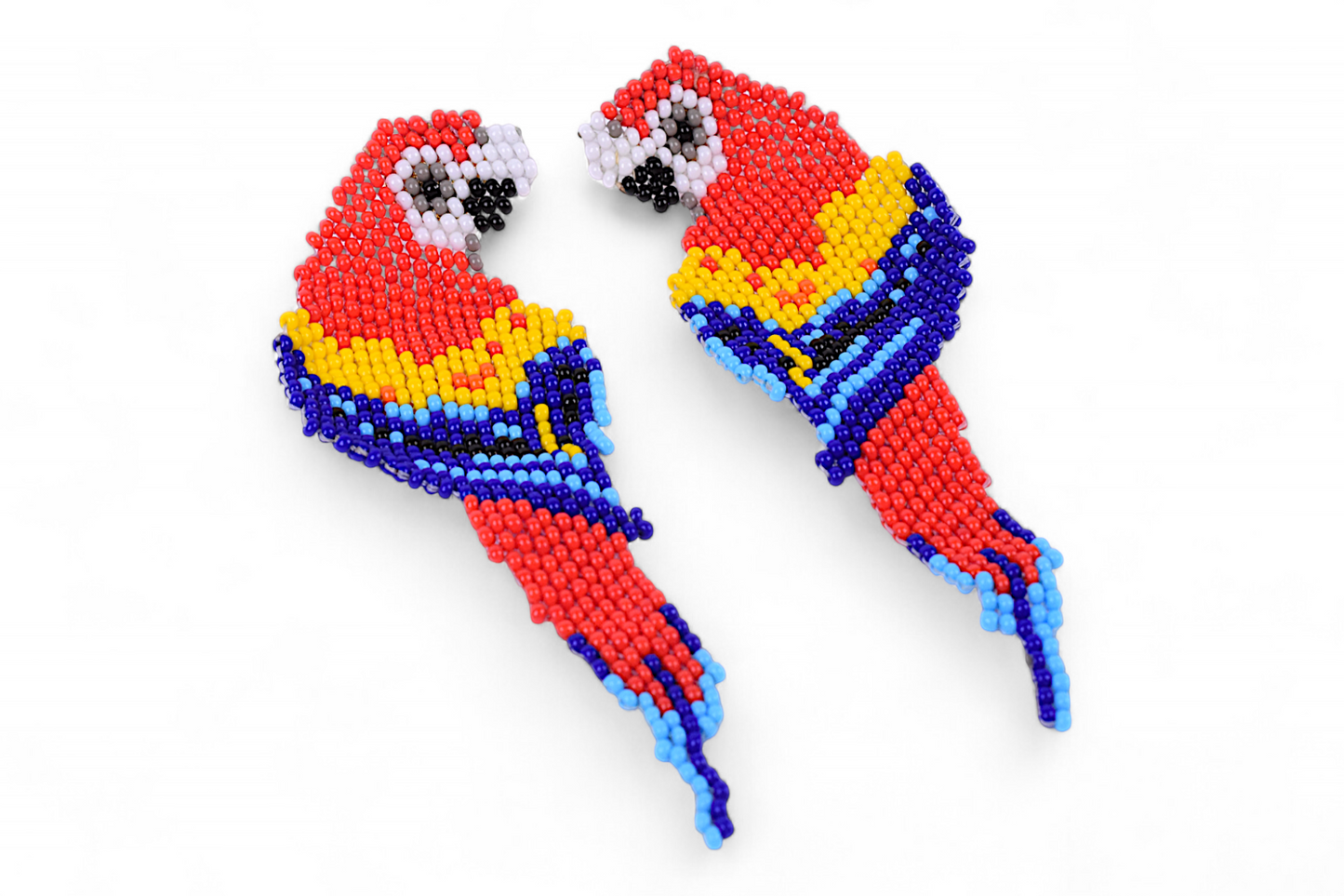 Red & Blue Parrot Earings (Large)