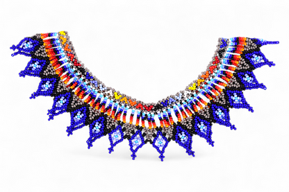 Blue Beaded Necklace (Medium)