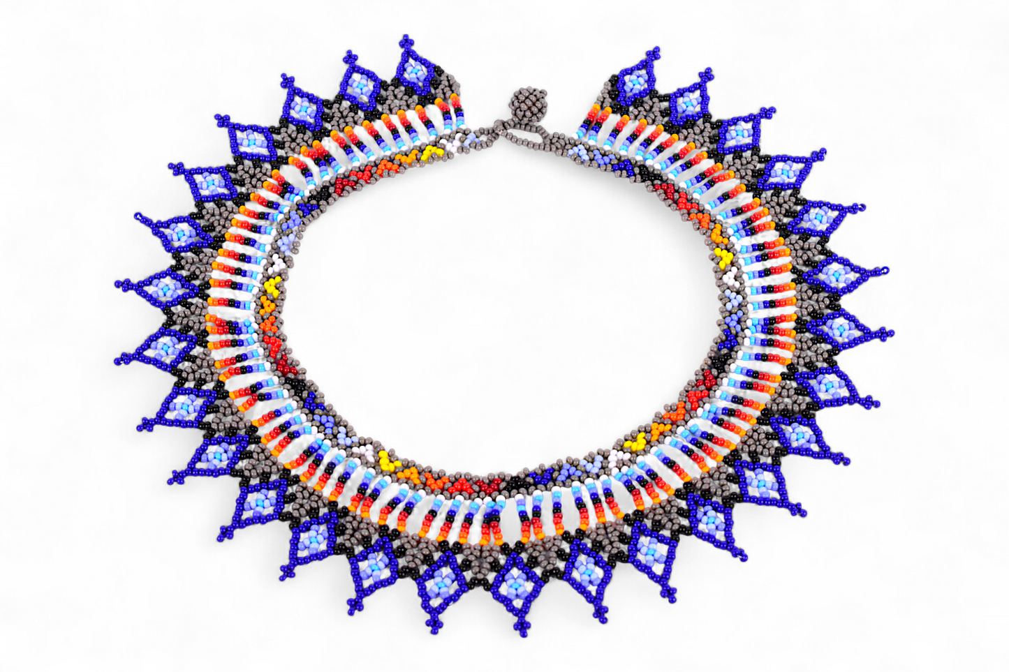 Blue Beaded Necklace (Medium)