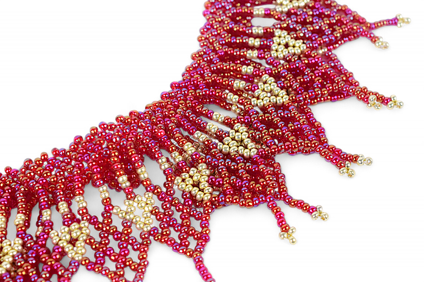 Crimson Beaded Necklace (Medium)