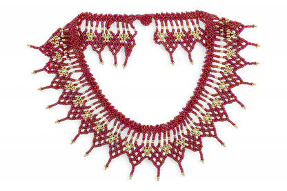 Crimson Beaded Necklace (Medium)