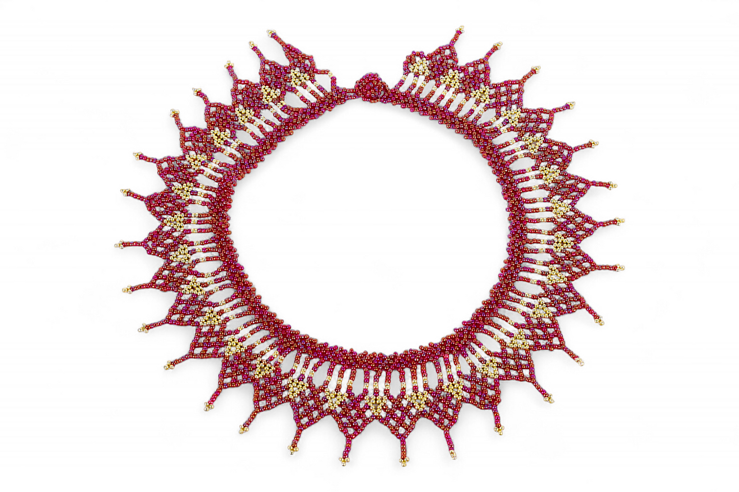 Crimson Beaded Necklace (Medium)