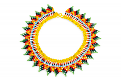 Yellow Beaded Necklace (Medium)