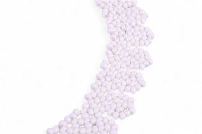 White Beaded Chocker Necklace (Medium)