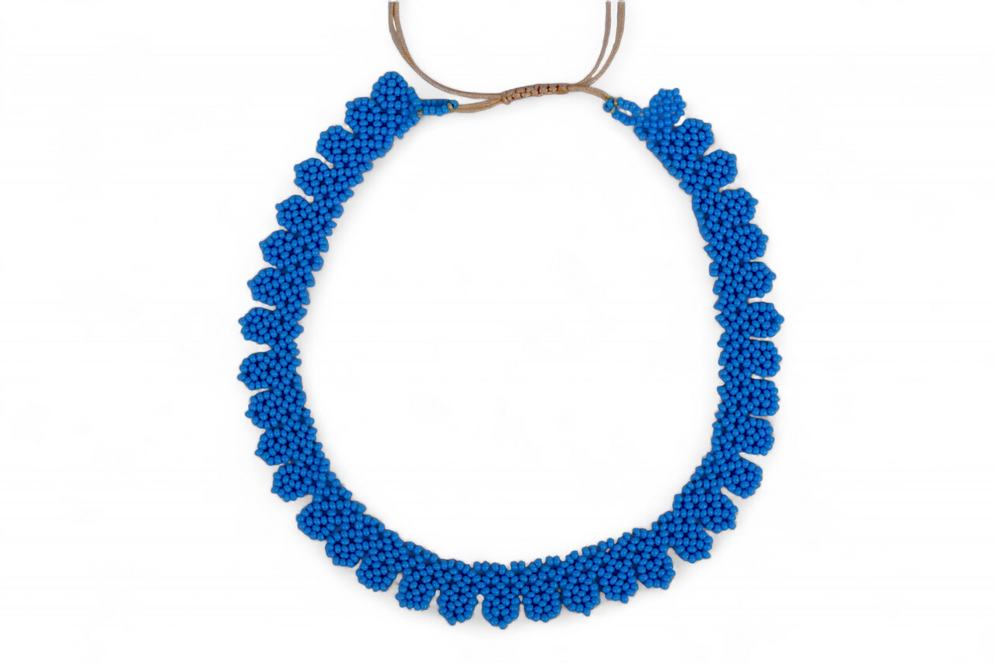 Blue Beaded Chocker Necklace (Medium)