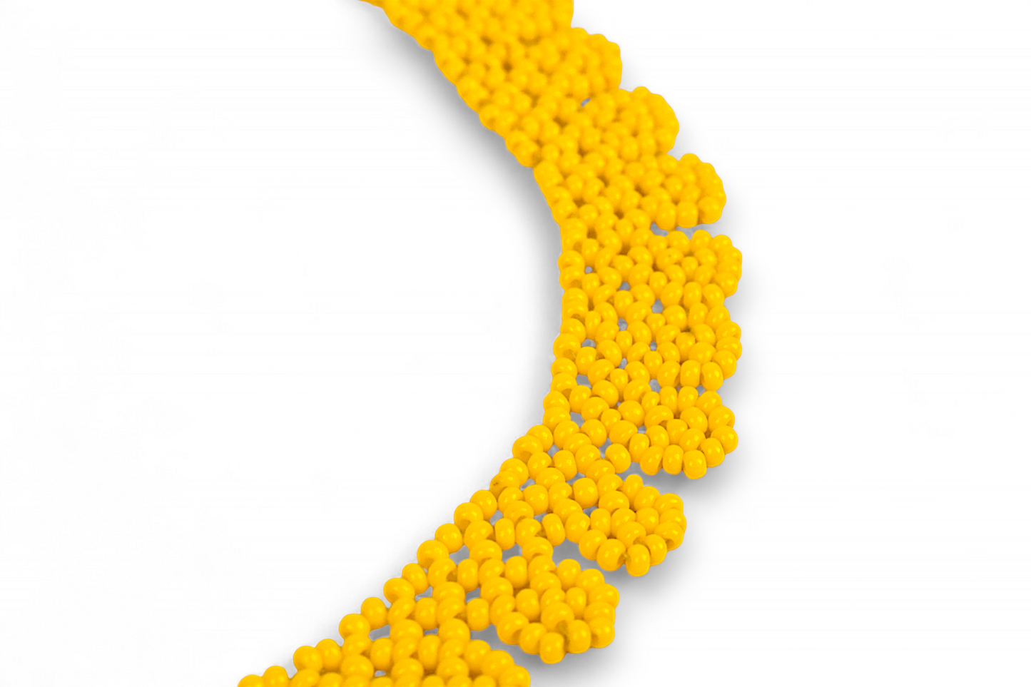 Yellow Beaded Chocker Necklace (Medium)