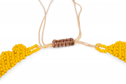 Yellow Beaded Chocker Necklace (Medium)