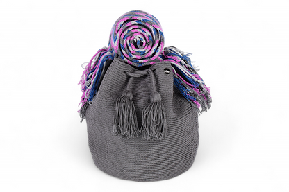 Large Dark Grey Bucket Bag