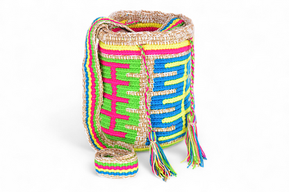 Small Boho Bag with Multicolour Design