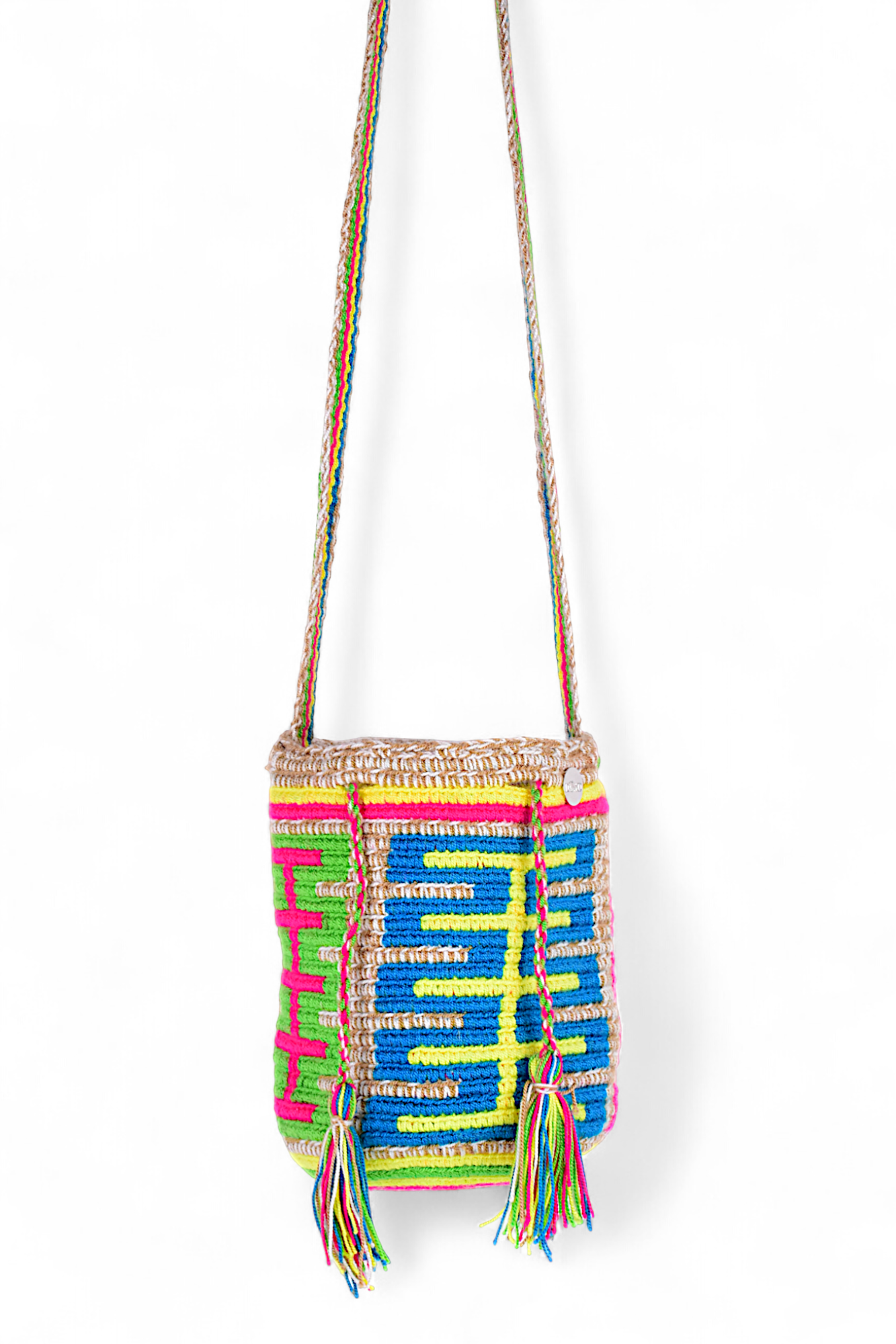 Small Boho Bag with Multicolour Design