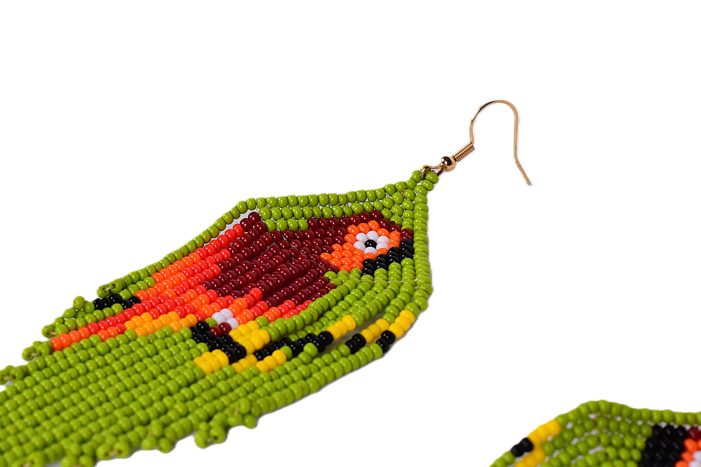 Lime Green Parrot Earrings