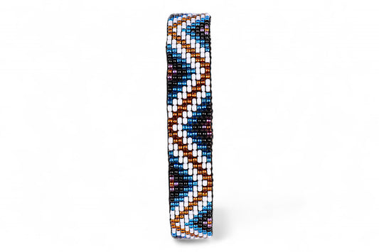 Blue & White Zig Zag Bracelet