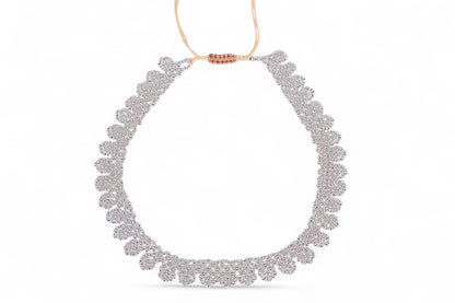 Silver Beaded Chocker Necklace (Medium)