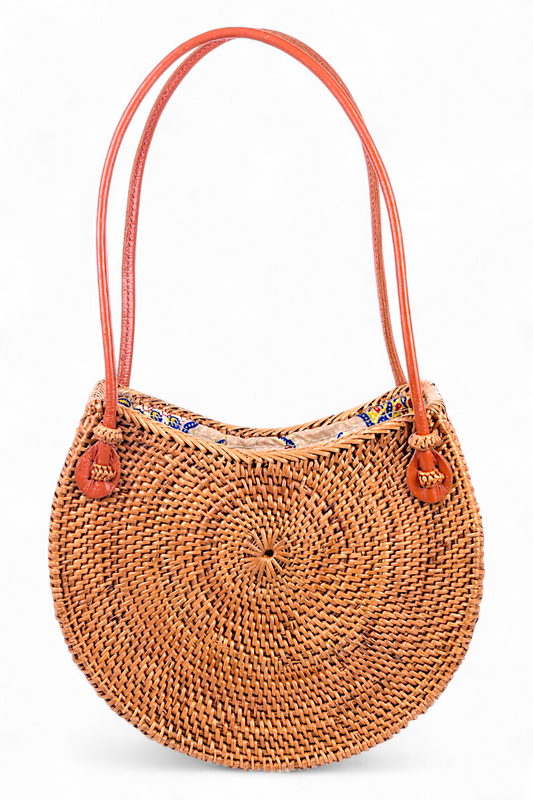 Handmade Rattan Bag - Round