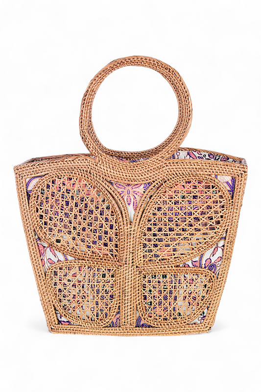 Handmade Rattan Bag - Butterfly
