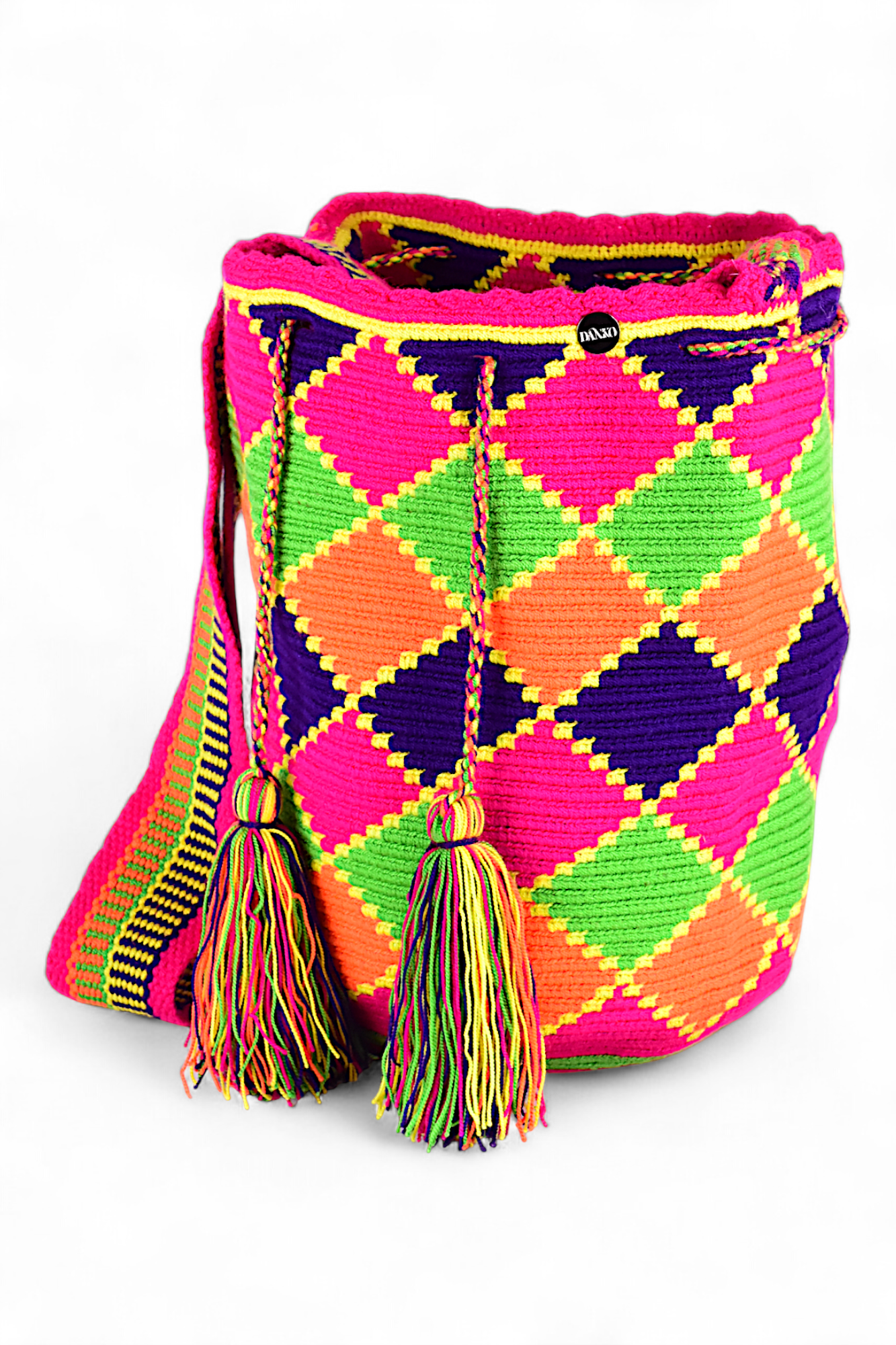 Large Diamond Pattern Crochet Bag