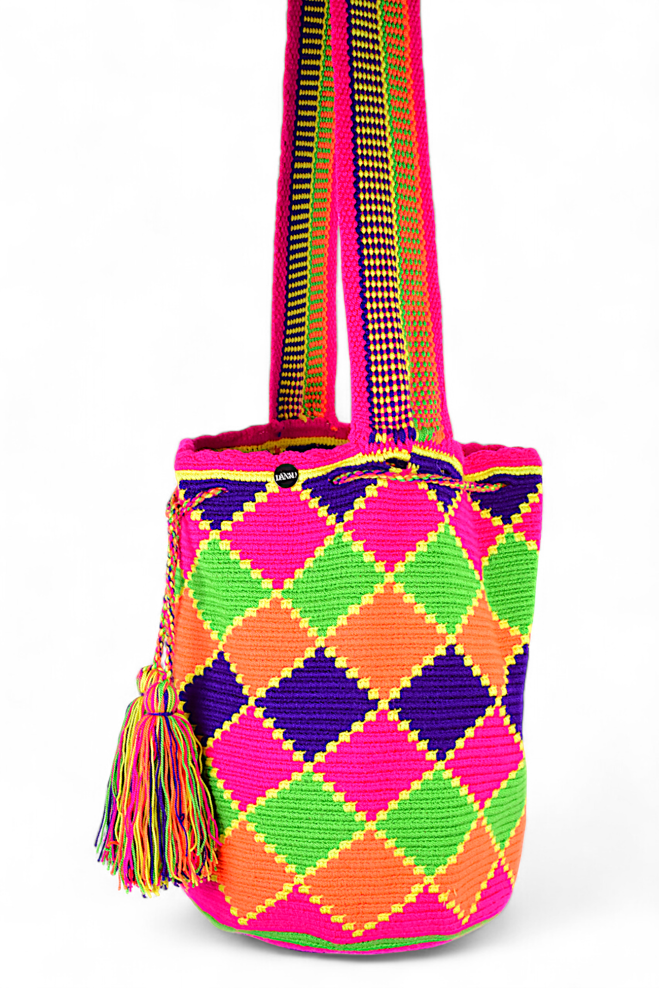 Large Diamond Pattern Crochet Bag