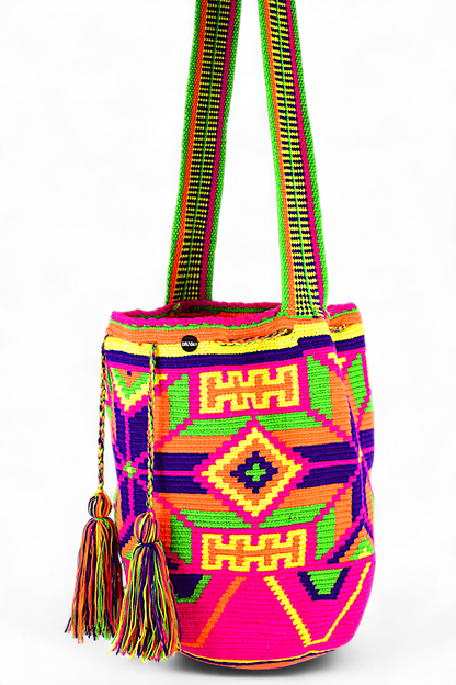 Large Neon Multicolur Bucket Bag