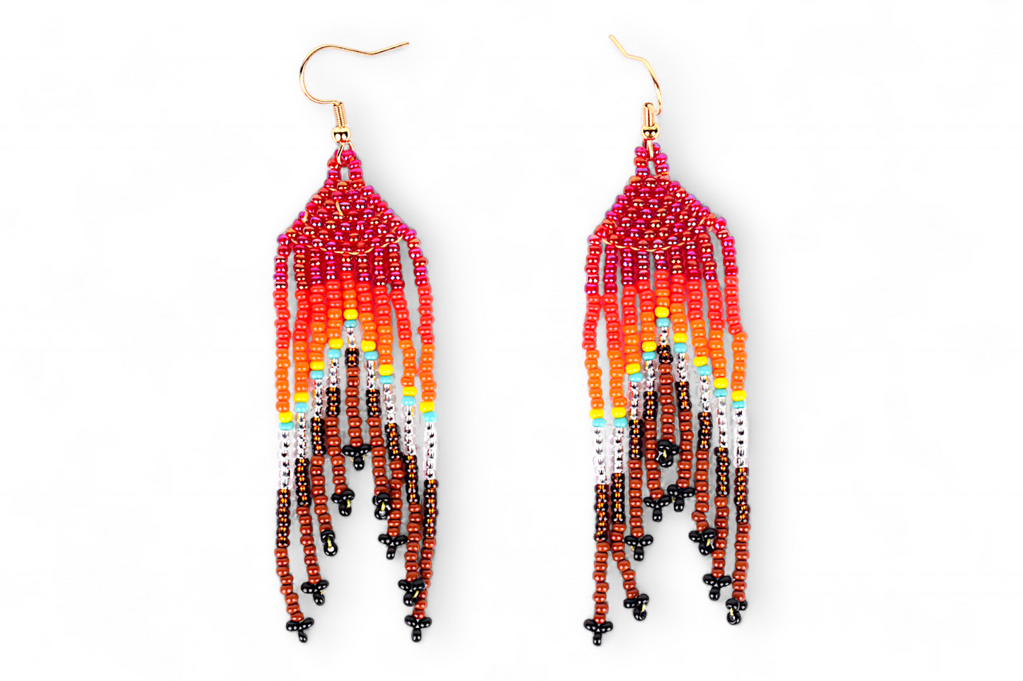 Small Mermaid Tail Earings - Pink & Orange