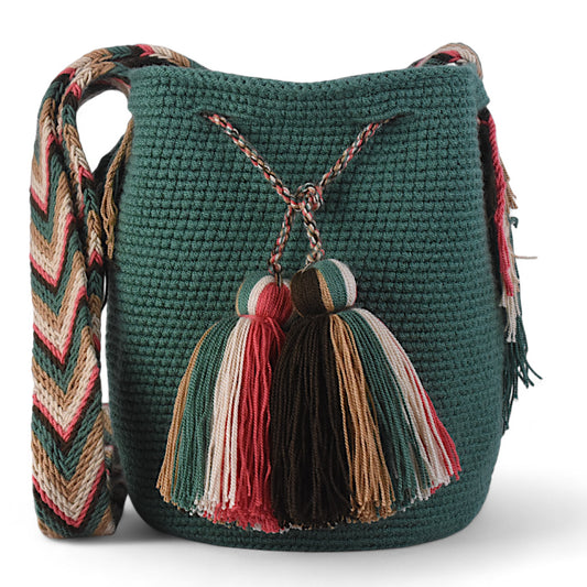 Hand Made Green Crochet Bag