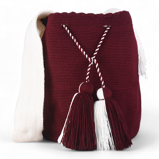 Handcrafted Burgundy Crossbody Bag
