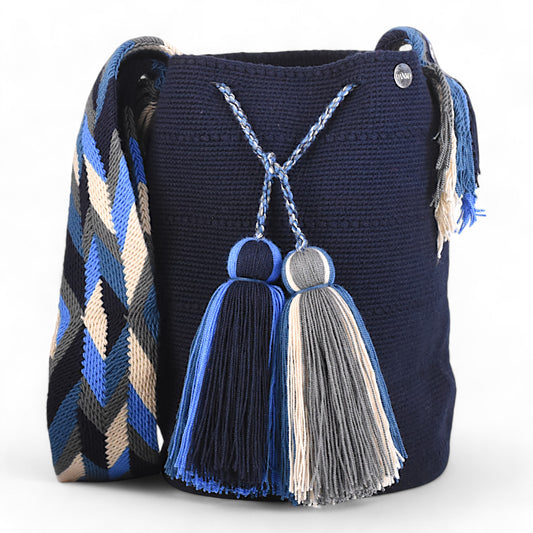 Handcrafted Navy Blue Danko Handbag