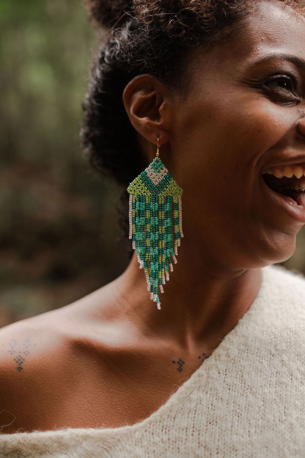 Red Medusa Earrings