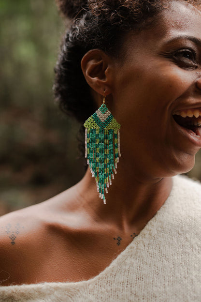 Red Medusa Earrings
