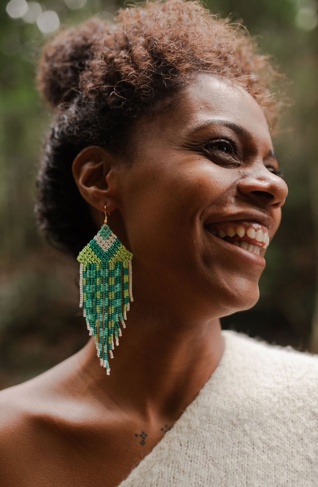 Teal Medusa Earrings