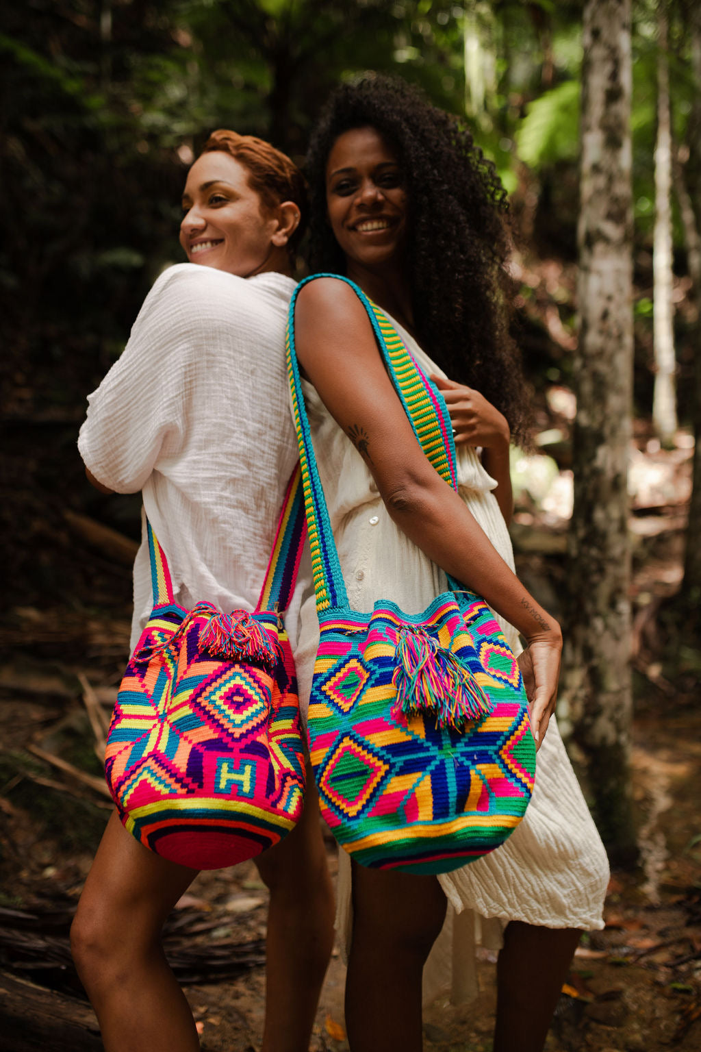 Large Multi Colour Diamond Bag